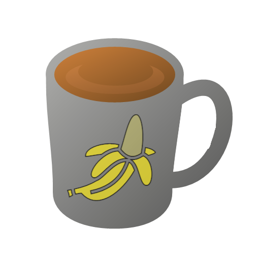 Caffeinated Gorillas Logo (Coffee in Banana Cup)